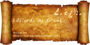 Légrády Ábel névjegykártya