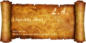 Légrády Ábel névjegykártya
